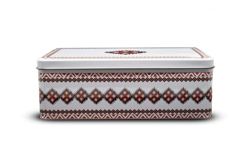 علبة معدن بنقش السدو