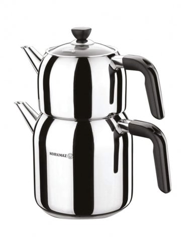 كوركماز كابا طقم إبريق شاي ميجا بني - A079