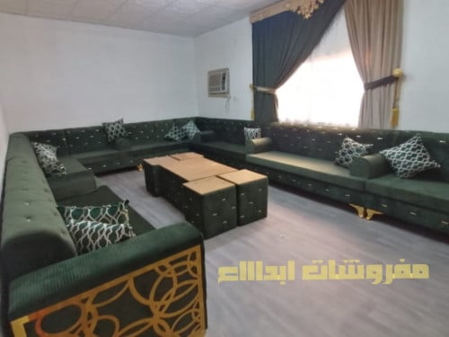 Sofa connected 12 meters hexagonal back
