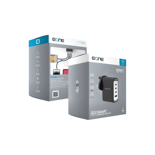 شاحن جداري ب 4 منافذ من اي ون Eone بقوة 100 واط