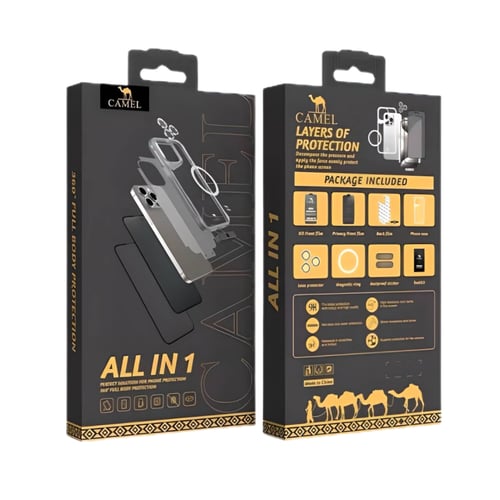 بكج حماية متكامل Camel للايفون مقاوم للصدمات والخد...