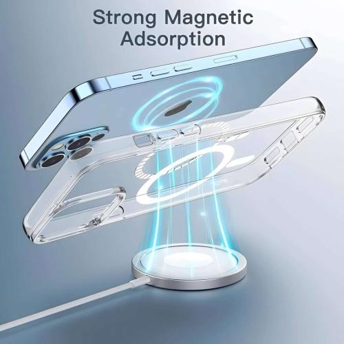 كفر آيفون إكس-كريستال (X-Crystal) شفاف يدعم الماج...