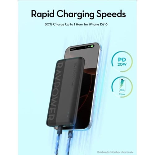 باور بانك راف باور (RAVPower) الذكي 10,000mAh بقوة...