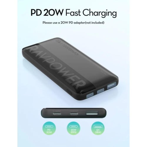 باور بانك راف باور (RAVPower) الذكي 10,000mAh بقوة...