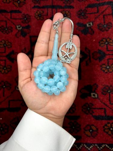 سيفين ونخلة سماوي فاتح معرق