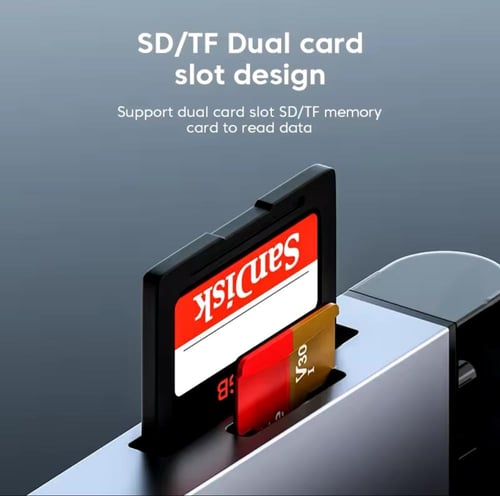 قارئ بطاقة الذاكرة وفلاش يو اس بي USB 3.0 إلى SD T...