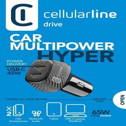 شاحن سياره PD منفذين تايب سي بقوة 65 واط شركة سليو...