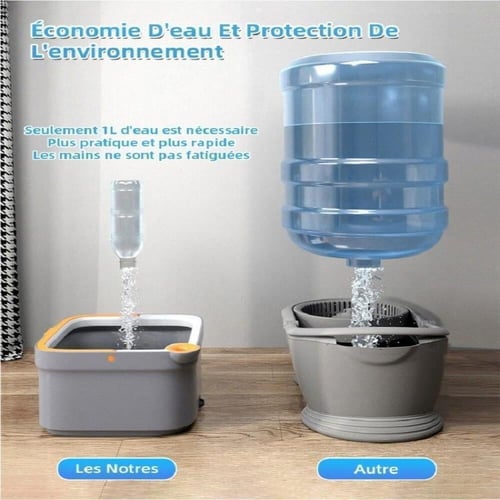 ممسحة أرضيات الذكية من DENX مربعة مع دلو يعمل بنظا...