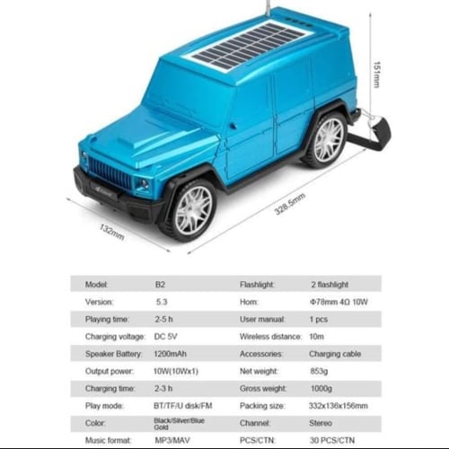 سبيكر بصوت عالي على شكل سيارة بطارية 1200Amh مكبر...