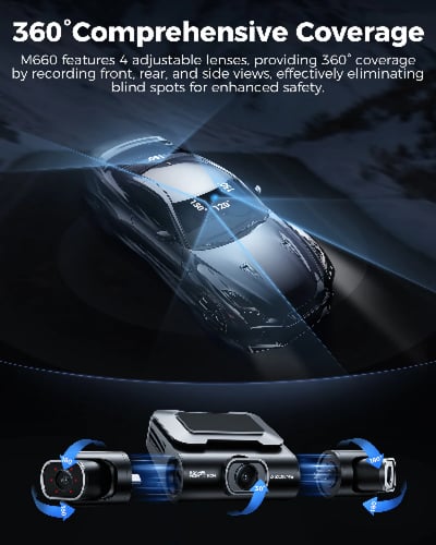 داش كام ازدوم M660 - مراقبة شاملة بـ 4 كاميرات ودق...