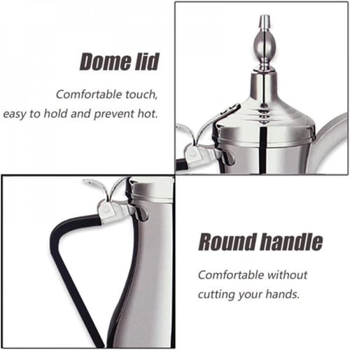 دلة الخليج الفاخرة آلة صنع القهوة والشاي سعة 1 لتر...