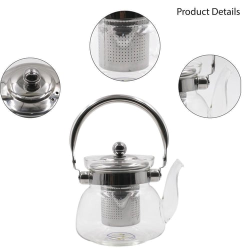 أبريق شاي زجاجي مقاوم للحرارة - 600 مل - 56101