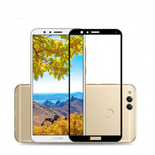 واقي شاشة زجاجي باطار اسود لجوال هواوي هونر 7 اكس...