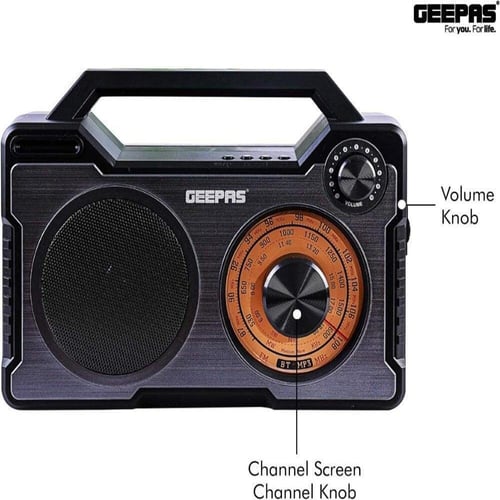 جيباس راديو زمان GR13013 قابل لاعادة الشحن بمنفذ U...