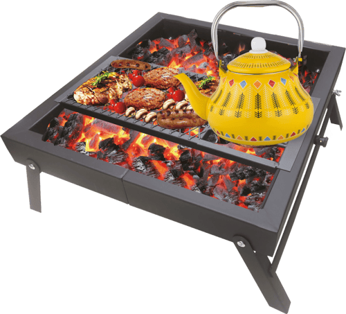 موقد التخييم والرحلات القابل للطي 3 في 1: شواء، طب...