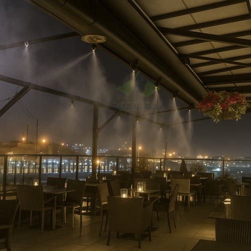 جهاز الرذاذ 20 متر مع مضخة ماء 60W و10 بخاخات تعمل...