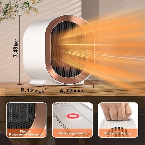 دفاية ديكور مروحة كهربائية صغيرة محمولة مناسبة للم...