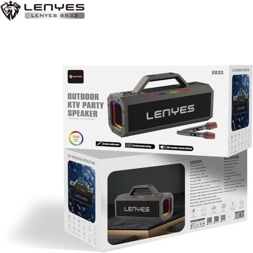 سماعة بلوتوث لاسلكية LED مكبر صوت Lenyes S833 للحف...