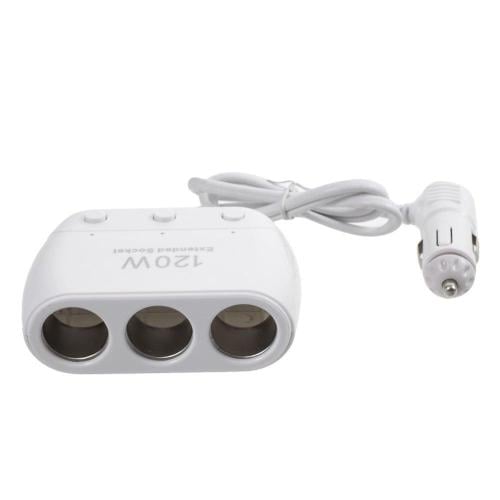 توصيلة 3 مداخل ولاعة للسيارة THREE SOCKETS بقوة 12...