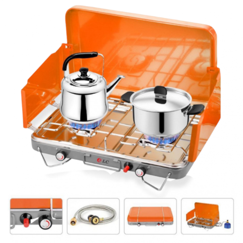 موقد تخييم مع شعلتين DLC-38455 من DLC