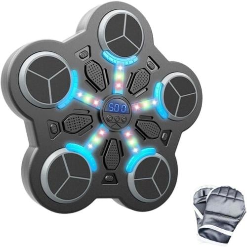 آلة الملاكمة الذكية المثبتة على الحائط مع القفازات...