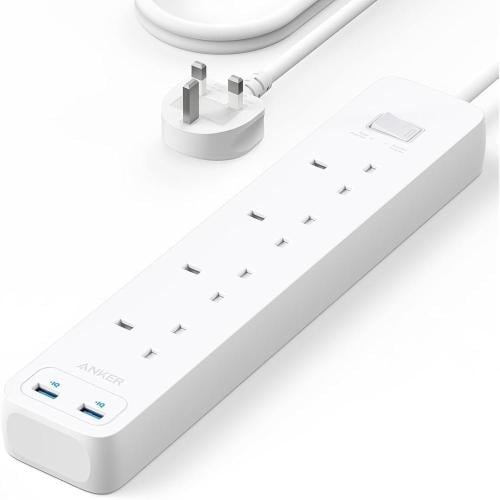 توصيلة انكر 4 منافذ طاقة مع منفذين USB ضمان سنتين...