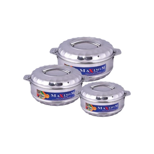 طقم حافظات طعام هندي MAXIMUM استيل 3 قطع 2500 / 35...