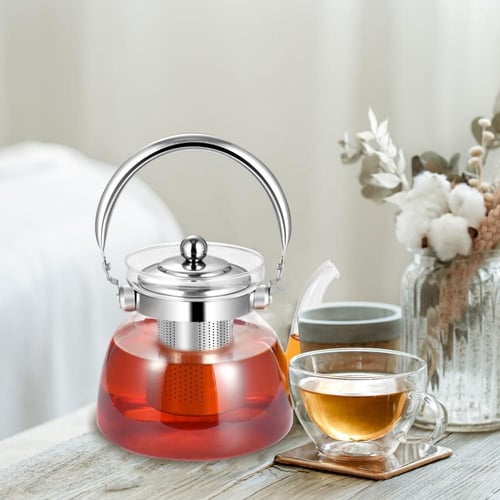 أبريق شاي زجاجي مقاوم للحرارة - 600 مل - 56101