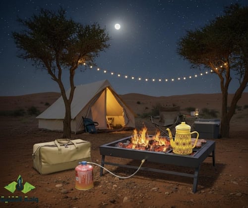 موقد التخييم والرحلات القابل للطي 3 في 1: شواء، طب...