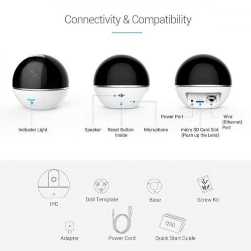 كاميرا مراقبة ذكية للمنزل C6TC من ايزفيز EZVIZ، 10...