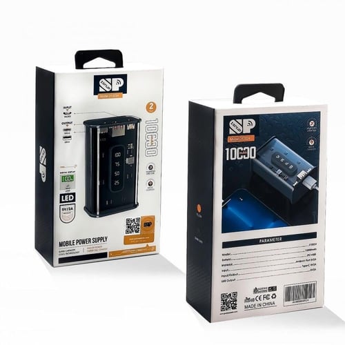 باور بنك 10000 يدعم الشحن السريع من SP شفاف