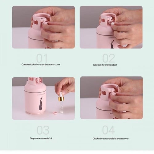 فواحة بشكل أسطوانة 3 في 1 فواحة مع مروحة USB مع اض...