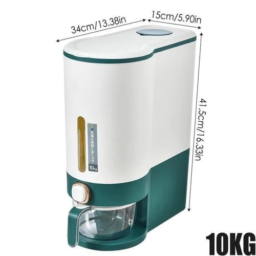 حافظة و موزع الأرز والحبوب متعدد الاستخدام - 10 كي...