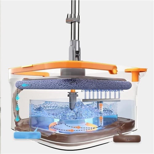 ممسحة أرضيات الذكية من DENX مربعة مع دلو يعمل بنظا...