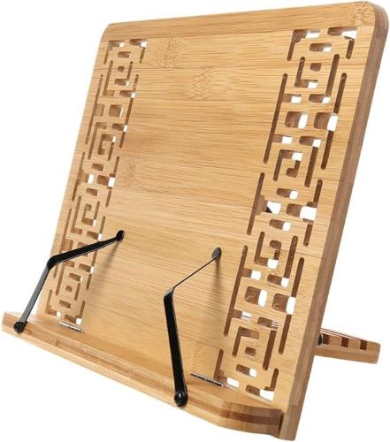 حامل مصحف وكتب خشبي فاخر متعدد الاستخدام قابل للطي...