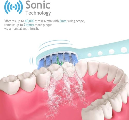 جهاز خيط أسنان مائي + فرشاة كهربائية بالاهتزاز جها...