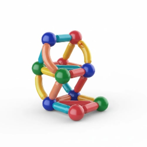 مجموعة بناء المغناطيسية التعليمية - طقم بناء هندسي...