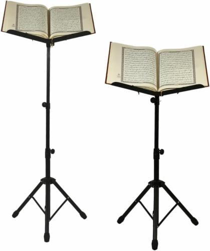 حامل مصحف استيل بارتفاع قابل للتحكم حتى 120 سم - ا...