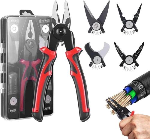 طقم كماشة متعدد الوظائف 5 في 1، كماشة قابلة للتبدي...