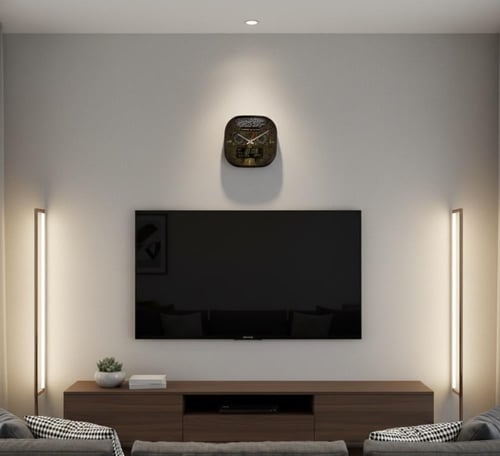 ساعة حائط الحرمين عقارب وشاشة رقمية بتوقيت مزدوج H...