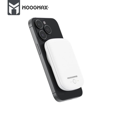 باور بانك حجم صغير شحن سريع مع شاحن لاسلكي بقوة 12...