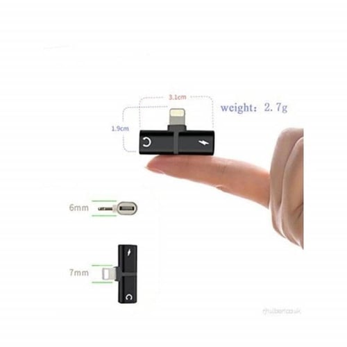 وصلة الايفون الذكية مدخل سماعة والشاحن معاً تعمل ع...