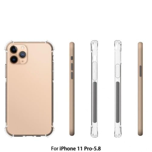 غطاء كفر حماية شفاف مدعم الزوايا لهاتف ايفون 11 بر...