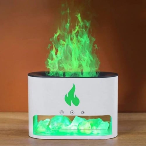 فواحة عطرية بتاثير اضاءة اللهب على شكل ملح احجار ا...