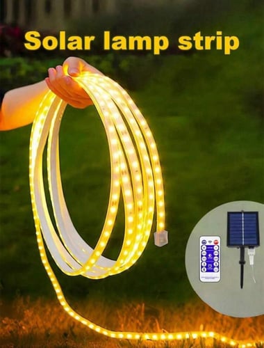 شريط إضاءة LED خارجي يعمل بالطاقة الشمسية بطول 10...