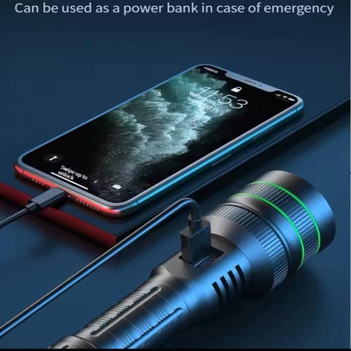 كشاف و باور بنك للبر مع شاشة بقوة 3000 لومن فائق ا...