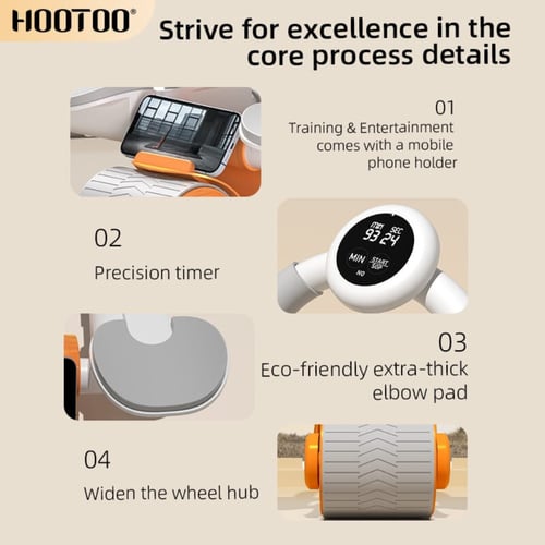 جهاز تمارين البطن المزدوجة مع مسند تثبيت لليد ومؤق...