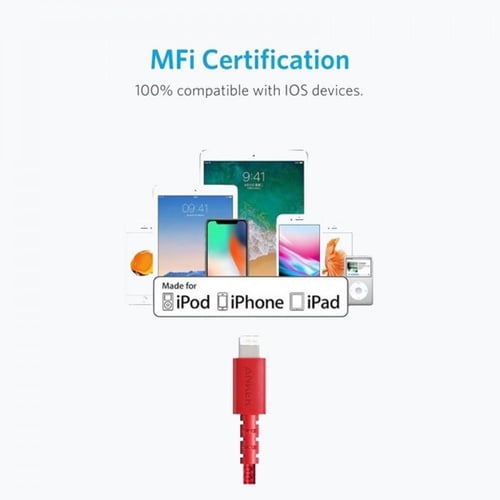 سلك شاحن انكر باورلاين سيليكت بلس من USB الى آيفون...