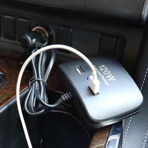 توصيلة 3 مداخل ولاعة للسيارة مع 2 مدخل يو اس بي US...