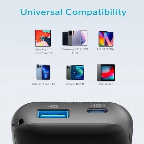 انكر بطارية باوركور ميترو بمنفذ USB ومنفذ تايب سي...